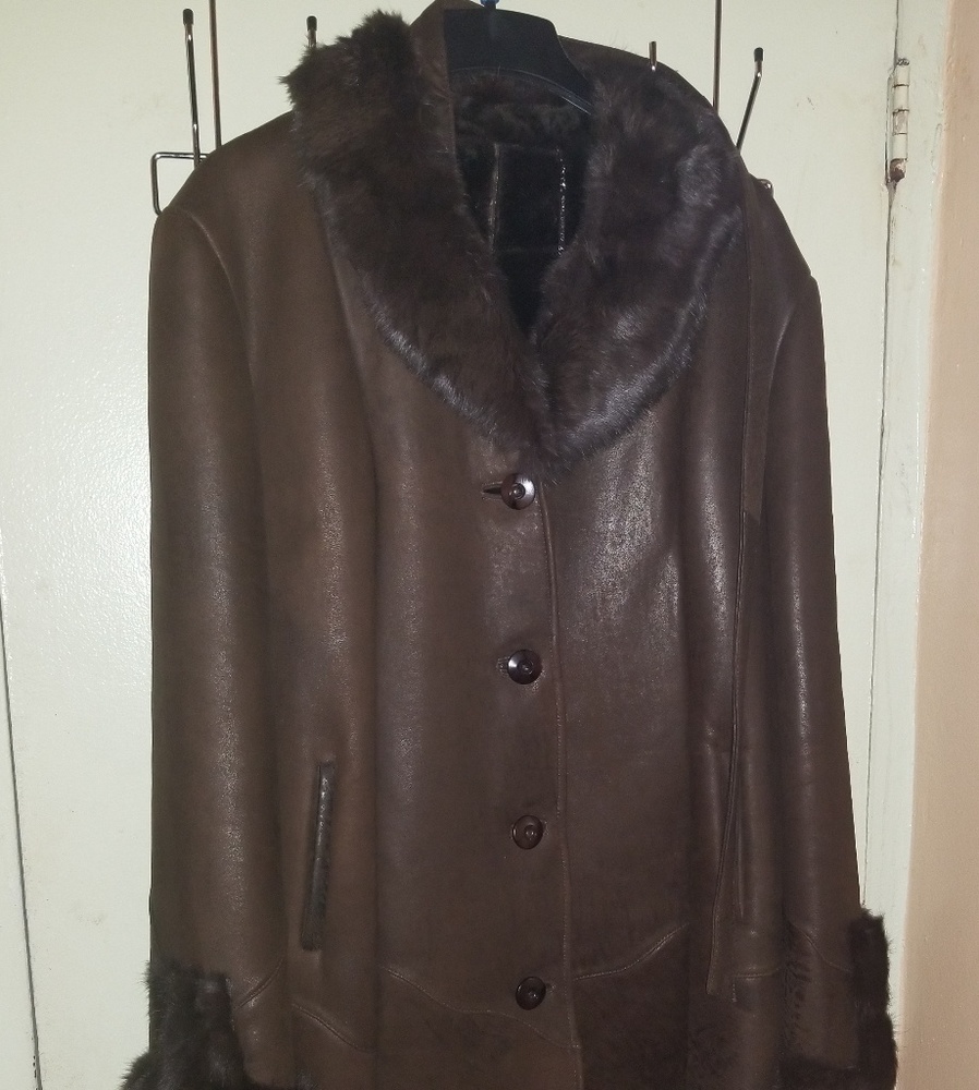 Knoles & Carter fur lined womens coat